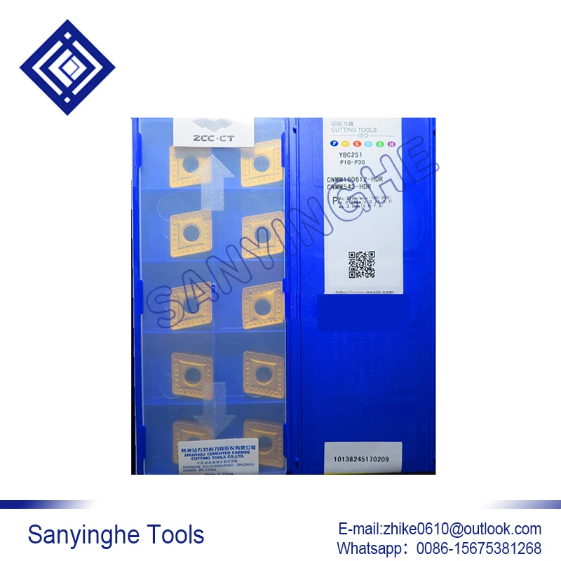 

10 шт./лот YBC251 CNMM160612-HDR cnc карбидные Токарные вставки