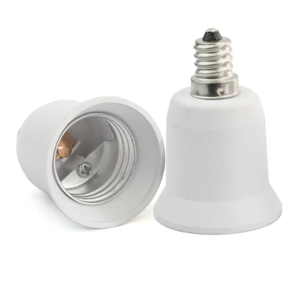 2pcs E12 Screw to E26 Base LED Light Bulb Lamp Adapter Converter Holder Socket|Конвертеры держателей ламп| |