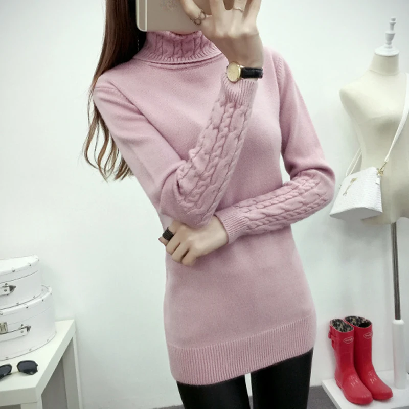 Теплые вязаные свитера и пуловеры для женщин зима 2020 Повседневная Эластичная