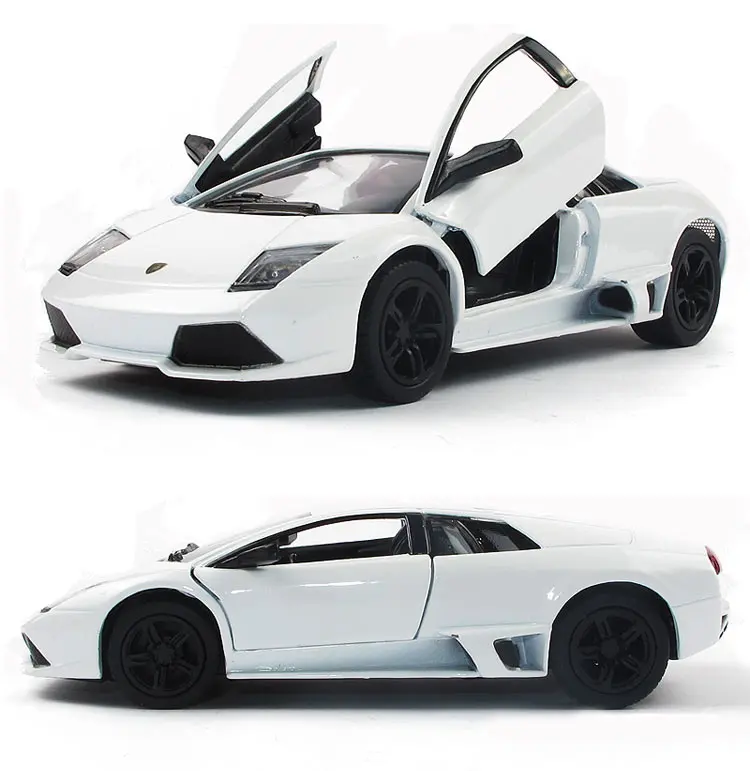 Белый 4 цвета крутой Kinsmart 1:32 LP640 спортивный автомобиль сплава модель оттягивать назад игрушечный автомобиль как подарок для ребенка - Цвет: Белый