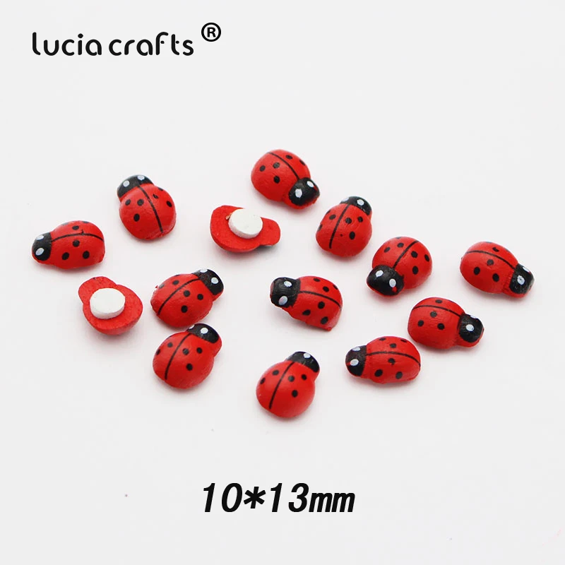 Lucia crafts мультиразмерные наклейки с рисунком божья коровка, губка, самоклеющиеся, микро пейзаж, ремесла E1309 - Цвет: 10x13mm  24pcs