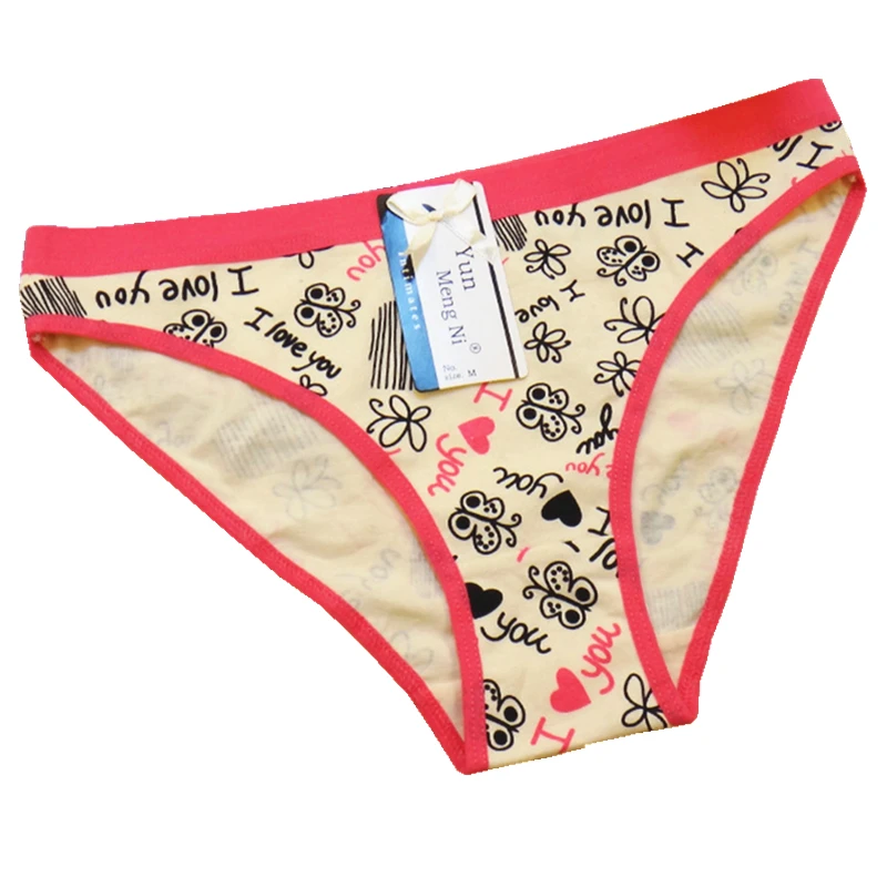 Female Underwear Sexy Panties Women Cotton printed Letter Briefs Butterfly Shorts Intimates Lingerie Underpants 5 Pcs/Lot |