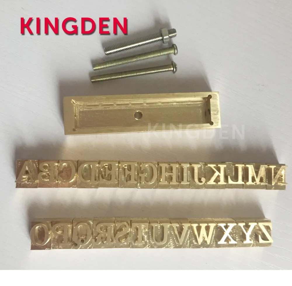 KINGDEN кодовый код активности гибкий латунные буквы горячего тиснения меди модель алфавита медный бронзированный штамповочный пресс