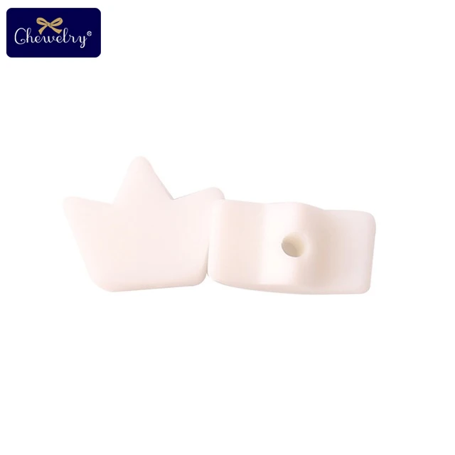 White Crown 30 шт Корона детские мини силиконовые бусины для сделай своими ругами слингобусы Прорезыватель жемчуг бусины BPA бесплатные детские товары Силиконовые Бусины зубы - Цвет: White Crown