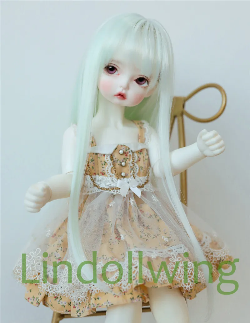1/3 BJD парик Pullip DD SD Dollfie кукла высокая температура волосы 8-9 дюймов Длинные Мятные |