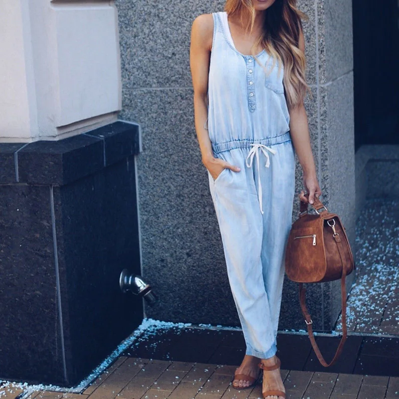 2018 г. Лидер продаж список Повседневная Дамы кнопка с круглым вырезом без рукавов