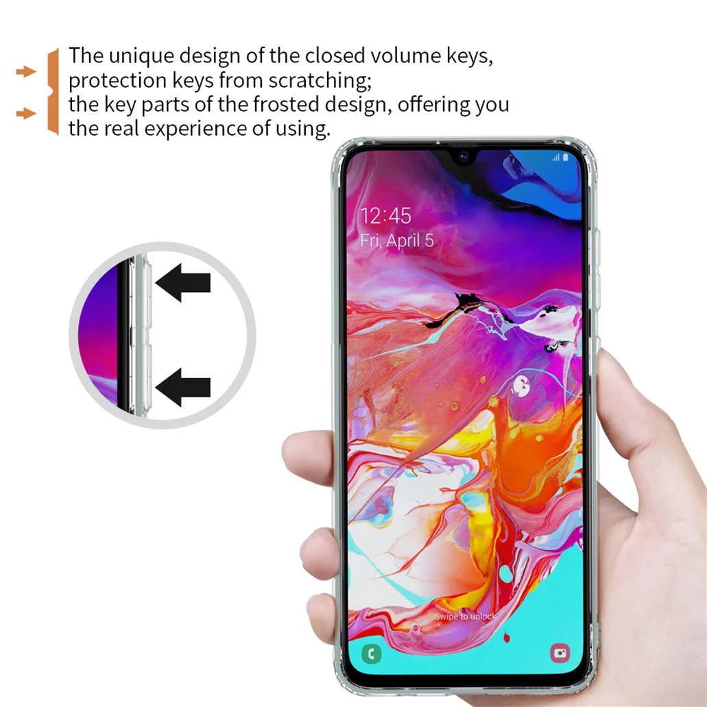 Для samsung Galaxy A70 чехол Nillkin Nature прозрачный мягкий кремний ТПУ Защитная крышка для samsung Galaxy A70 задняя крышка
