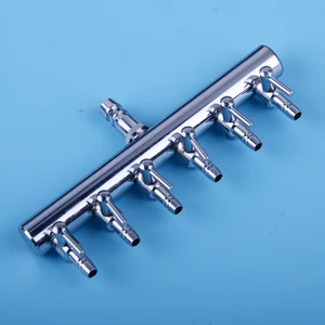 Новинка, 6 способов, воздушный разветвитель из нержавеющей стали, аксессуары для аквариума, Воздушный трубопровод, регулятор расхода аквариума, насос, рычаг переключения, клапан