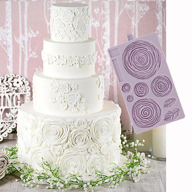 Гофрированные розы формы инструменты для украшения тортов из мастики