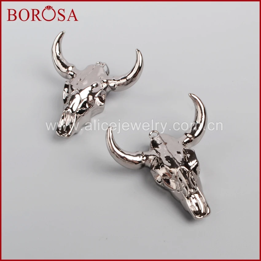 BOROSA Longhorn подвески из смолы рог крупного рогатого скота с полным черным покрытием