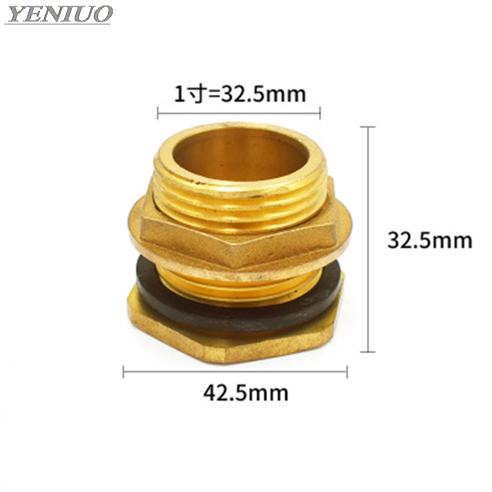 

Fish tank adapter 1/2" 3/4" 1" Male thread Brass Pipe Single Loose Key Swivel Fitting Nut Water Tank Jointer Connector Copper