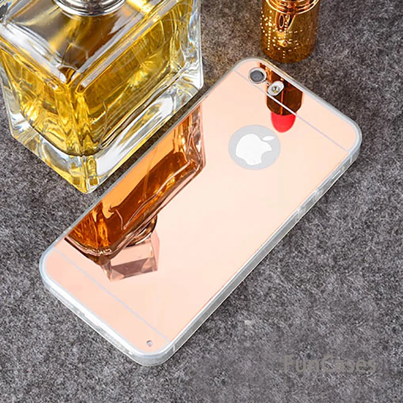 Изысканный гальванический зеркальный Чехол для iPhone6 6 S 5 SE Plus прозрачный мягкий