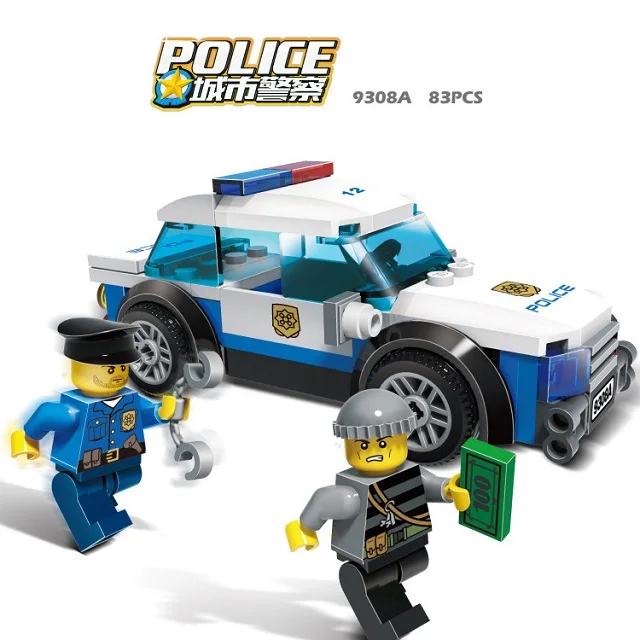 8 стилей, модель полицейского отделения, строительные блоки, Playmobil блоки, DIY Кирпичи, развивающие игрушки, совместимые с полицейскими