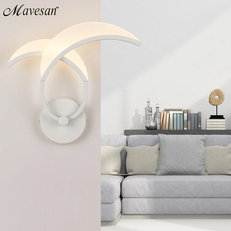 Светодиодная настенная лампа для спальни прикроватный светильник белого или