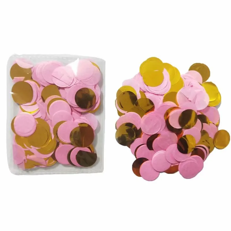 pink gold 500 г/1 кг 2,5 см круглые шары конфетти цвета: золотистый, серебристый цвета розового золота Фольга Mulit Цвета Пол раскрыть одежда для свадьбы, дня рождения украшения - Цвет: pink gold