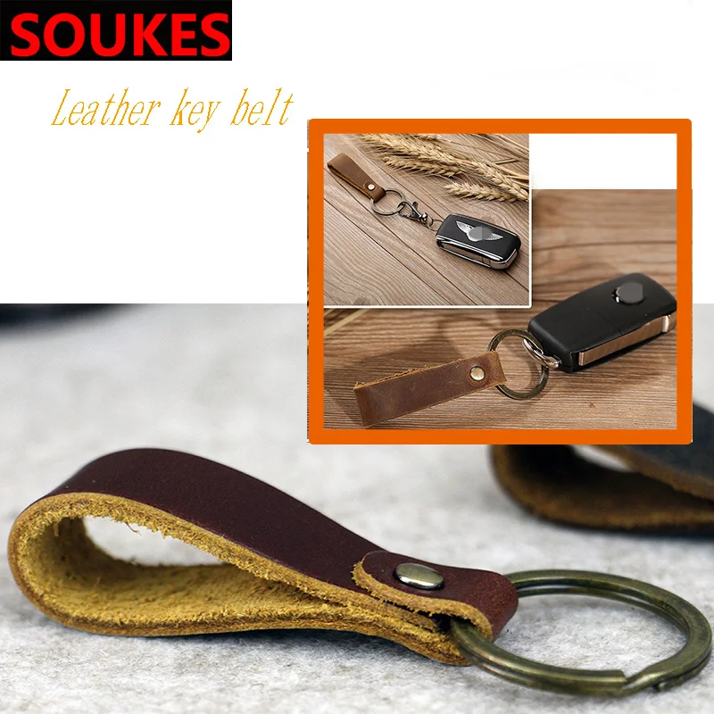 Верхний слой из натуральной кожи автомобильный брелок для ключей Volkswagen VW Passat B6 B5