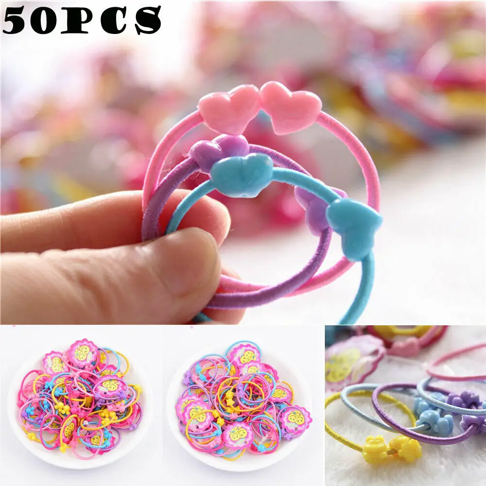 50 шт. Детские эластичные резинки для волос | Детская одежда и обувь