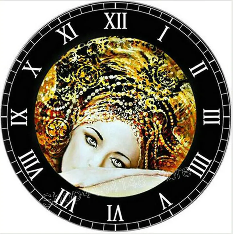 DIY 5D diamond painting Wall clock rhinestone pasted cross stitch round embroidery women handcraft crafts | Дом и сад