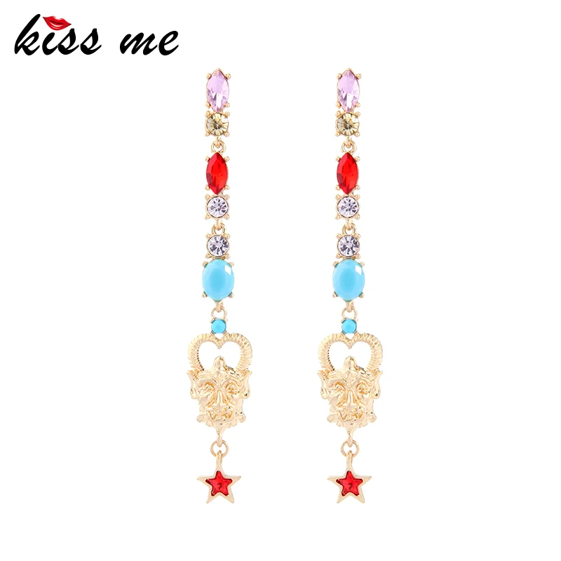 Женские серьги подвески с монстрами KISS ME роскошные из сплава новым дизайном