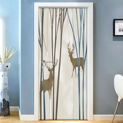 

Door sticker bedroom wooden door renovation self-adhesive paper door bathroom wall sticker kitchen-5
