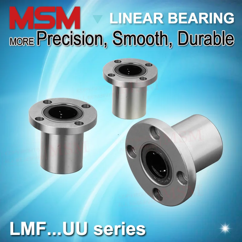 MSM круглый фланец линейные подшипники 4 шт./лот LMF6UU LMF8UU LMF10UU LMF12UU LMF16UU LMF20UU LMF25UU LMF30UU вал Шариковые втулки(мм