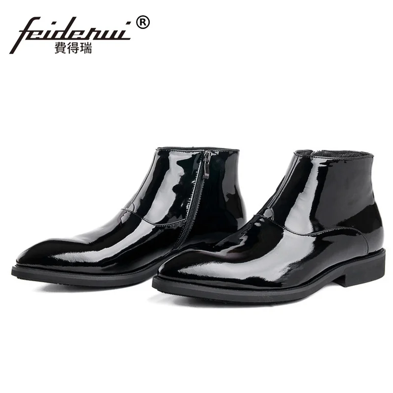 Новое поступление роскошные мужские свадебные туфли из лакированной кожи с