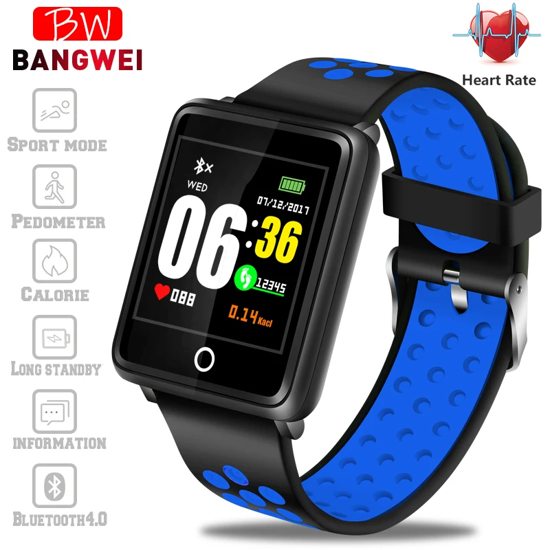 BANGWEI женские спортивные умные часы светодиодный светодиодные водостойкие SmartWatch