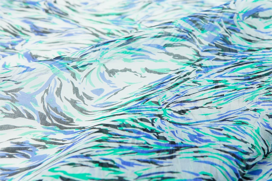 Ткань из органзы чистого шелка тутового шелкопряда скульптурная лист