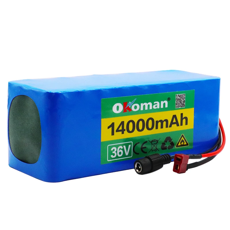 Okoman 10S4P 36V 14000mah 500w высокой мощности 42v 14AH 18650 литиевая АКБ электромотоцикл