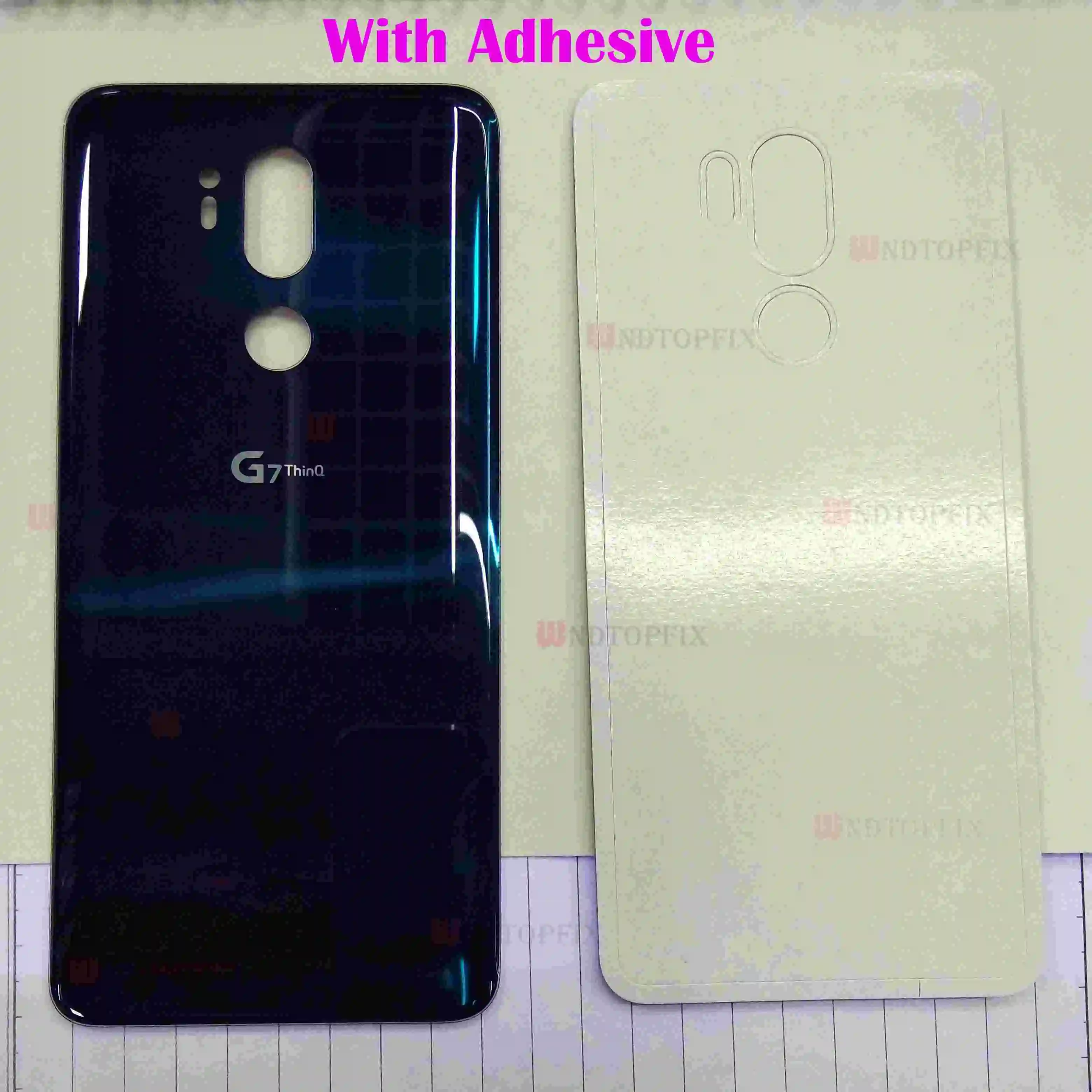 Новое оригинальное стекло для LG G7 ThinQ Крышка батарейного отсека двери G7+ G710 G710EM задняя крышка корпуса с пластыревый заменитель части