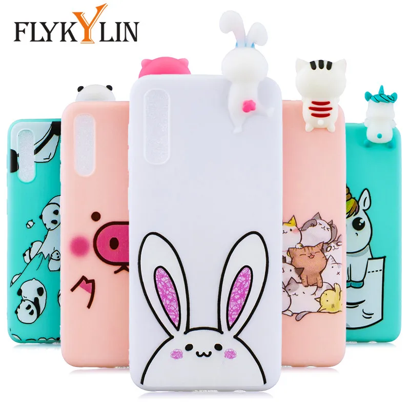 FLYKYLIN Silicone Case For Samsung Galaxy M20 M10 Cases A30 A50 Coque Soft TPU 3D Doll Toys Cartoon Phone Back Cover |