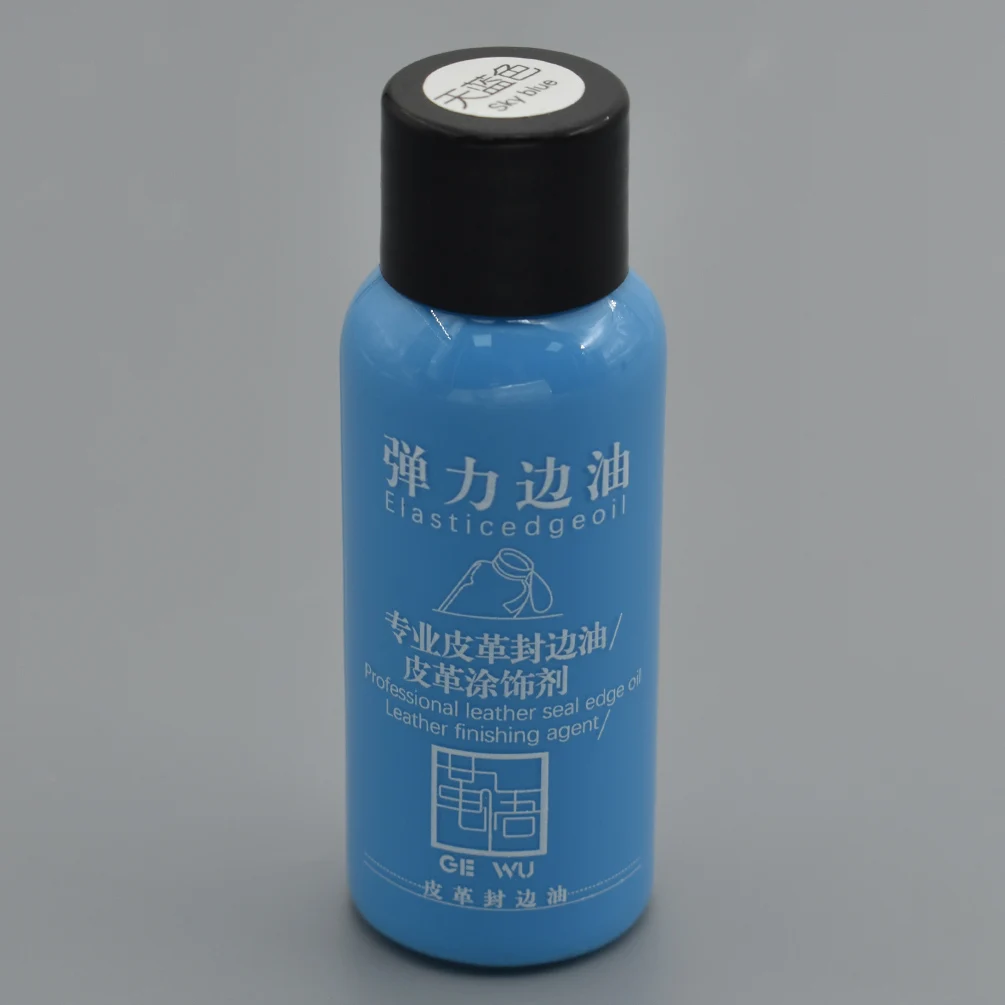 Sky blue 30ML 20 Colors DIY Leather Edge Paint Oil Dye Highlights Professional Paint Leather Craft Liquid Art Supplies - Цвет: Sky blue
