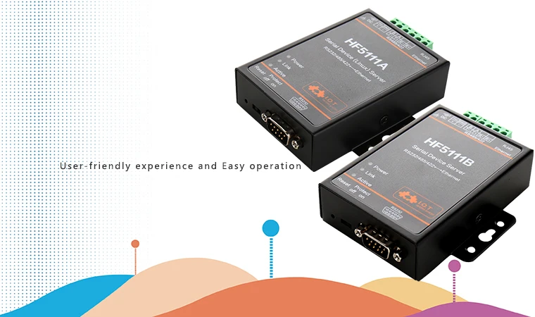 Сервер последовательного устройства HF5111B RS232/RS485/RS422 устройство сервера RTOS с одним