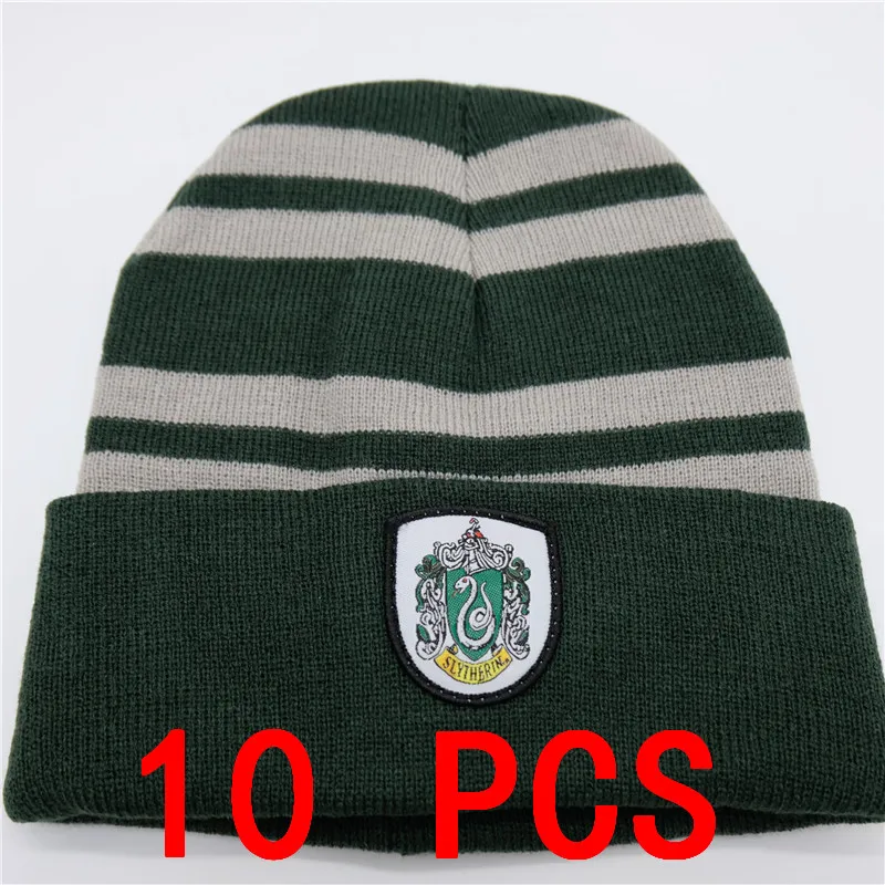 10 PCS Badge cap 10 шт/партия Гермиона шляпы галстук перчатки носки Гриффиндор Слизерин Hufflepuff Кепка Когтевран косплей костюм мужчины женщины шарф для мальчика, девочки - Цвет: 10 PCS Badge cap