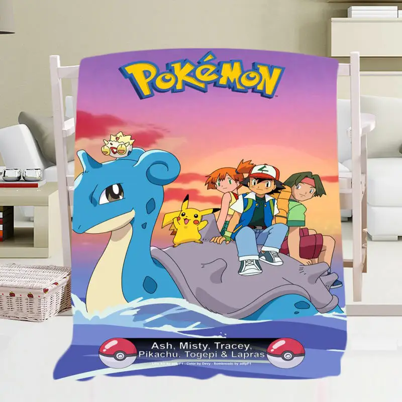 Изготовленное на заказ одеяло Pokemon Pikachu#6 мягкое украшение для спальни 56x80 дюймов, 50X60 дюймов, 40X50 дюймов T#829& yd167