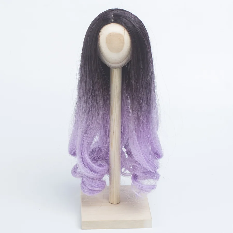 T2409RTF2403A BJD куклы парики термостойкие волокна черный фиолетовый Омбре цвет волос парики высокое качество - Цвет: T2409RTF2403A