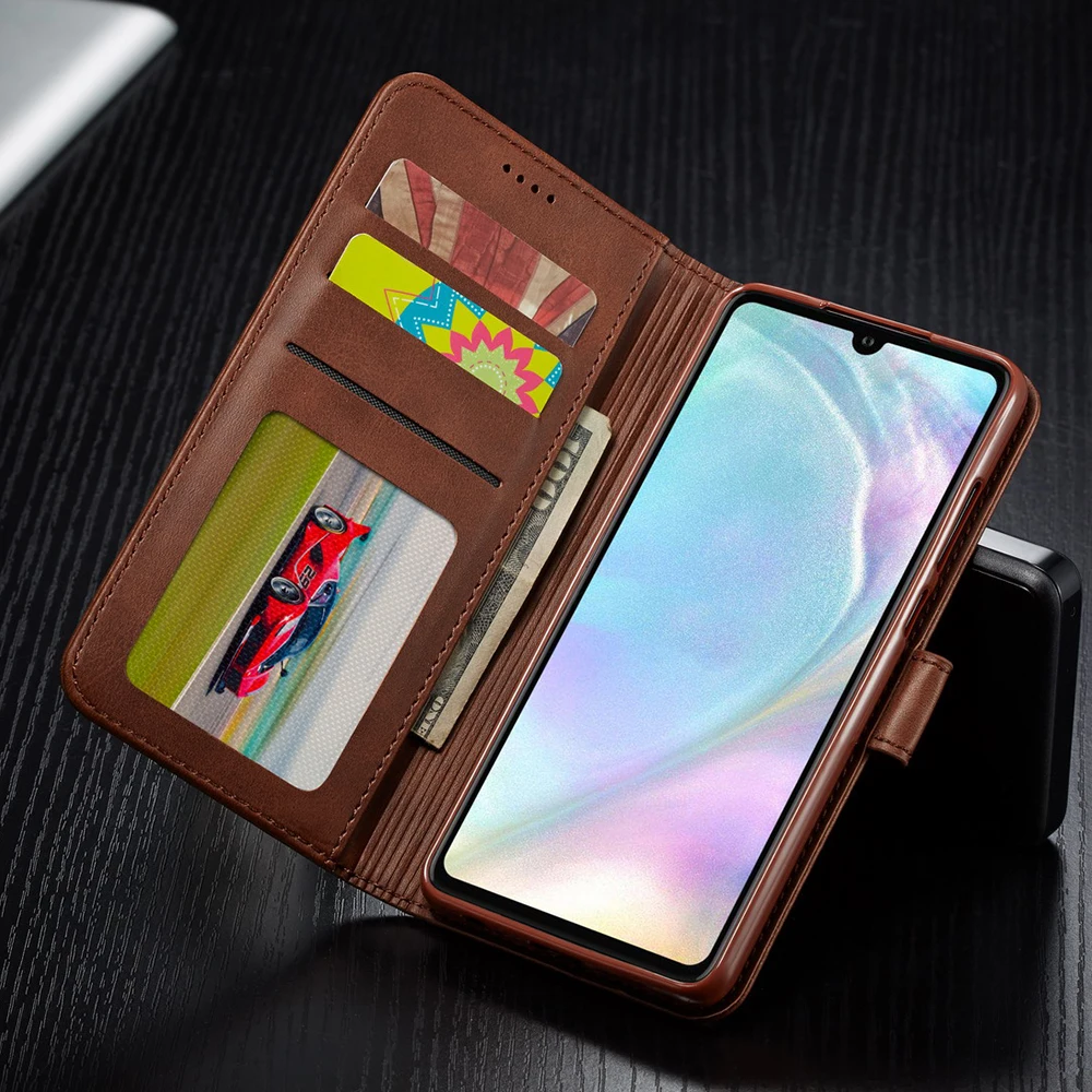 Роскошный кожаный флип-чехол для HUAWEI P30 Pro Lite с подставкой и отделением карт