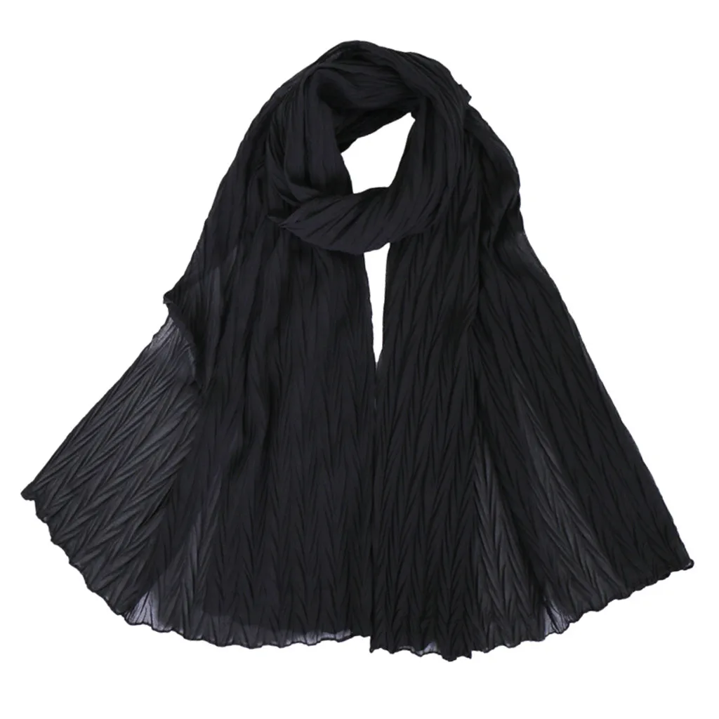 Новый мусульманский тюрбан хиджаб шарф шифоновый Женский этнический однотонный