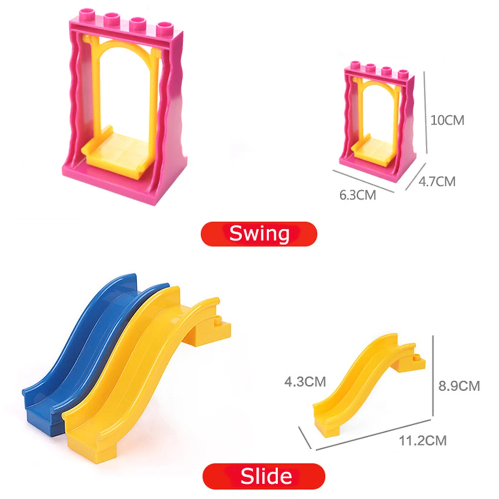 Набор для дома строительные блоки качели фигурки аксессуары обучающие игрушки