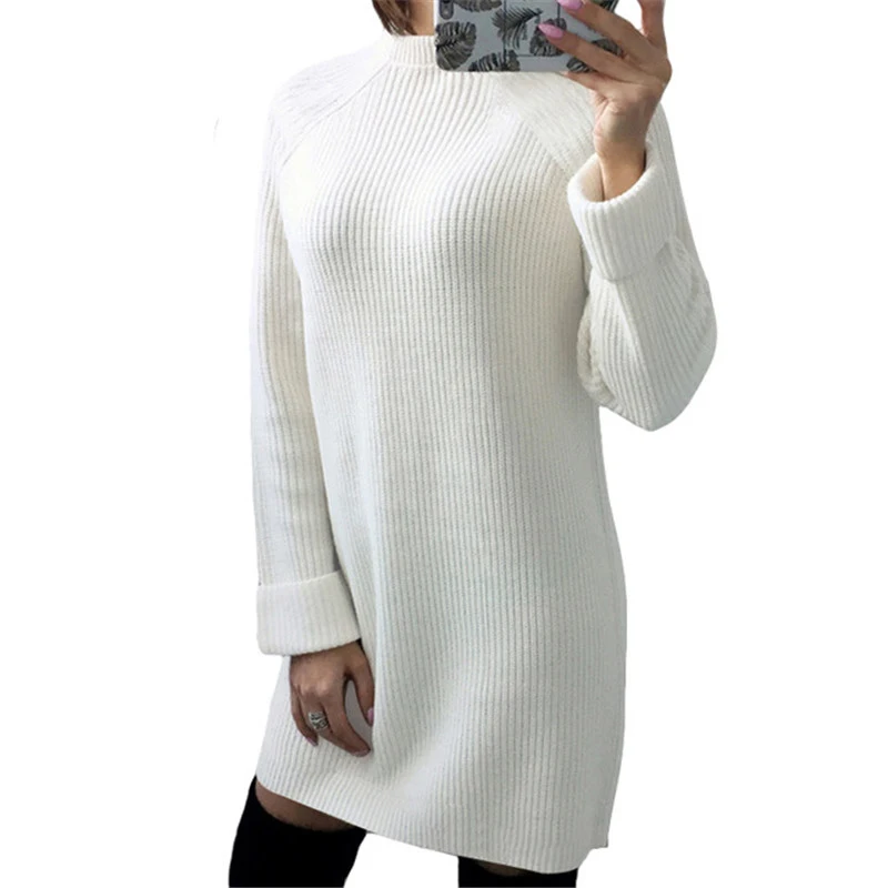 DORVIVON вязаный свитер платье для женщин sueter mujer Осень Зима bodycon платья трикотажные