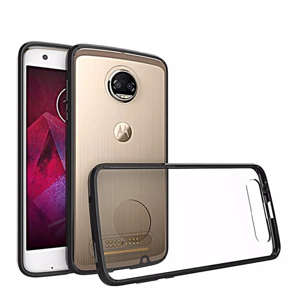 Чехол для Motorola Moto Z2 Force, чехол, прозрачный жесткий чехол, ТПУ бампер, защитный чехол для Motorola Z2 Force, чехол для телефона
