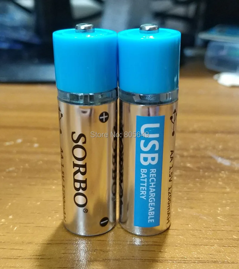 SORBO 1,5 V AA 1200mAh литий-полимерный li-po USB перезаряжаемый литий-ионный usb аккумулятор USB кабель