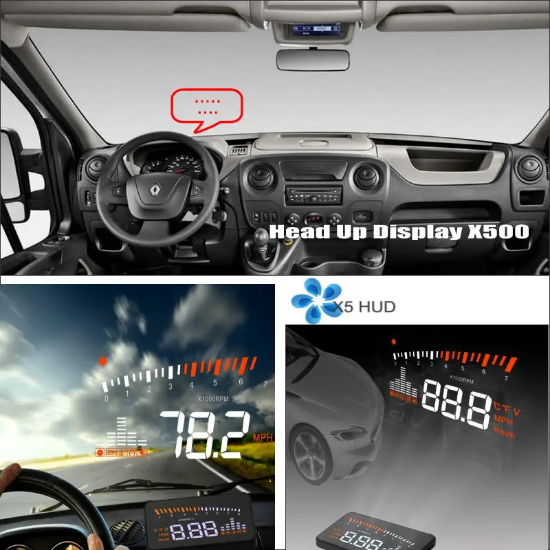 Автомобильные аксессуары дисплей HUD Safe Drive для Renault Master 2010 2015 установка на лобовое