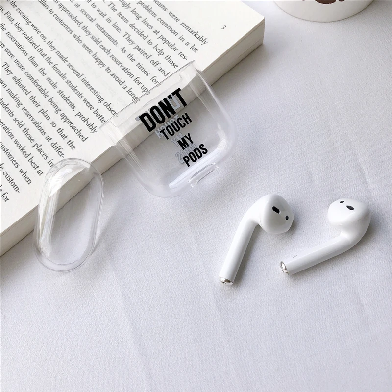 Милый мультяшный прозрачный чехол из поликарбоната для Airpods 2, беспроводная Защитная крышка для наушников, Противоударная коробка для Apple Air Pods, чехол для наушников