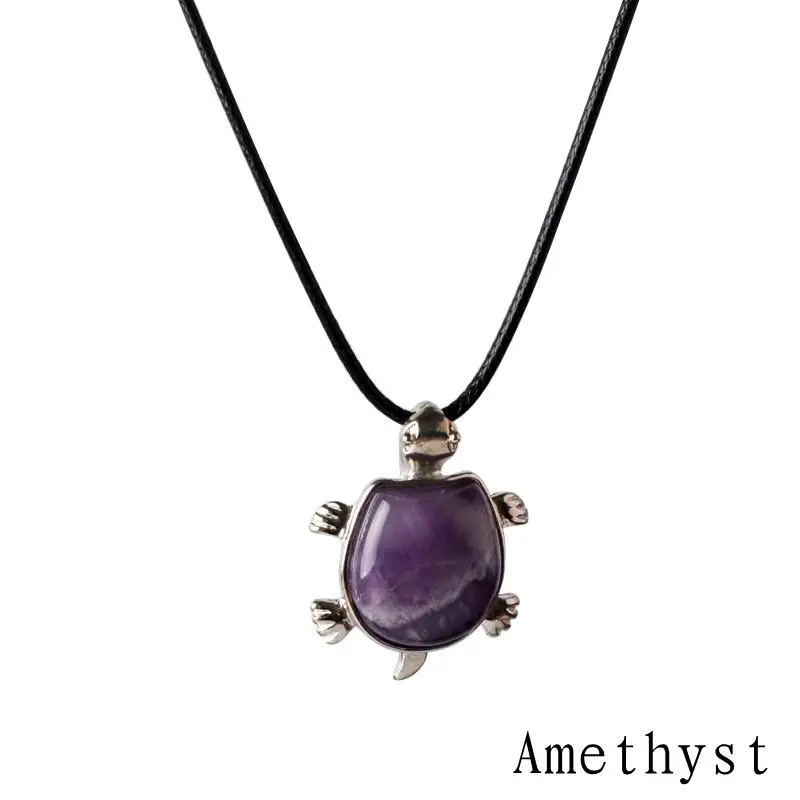 Многоцветный Природный Камень Красный Маленький Черепаха Ожерелья maxi ожерелье