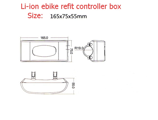 Блок контроллера Li Ion E bike refit маленький размер: 165*75*55 мм|control panel box|control relaybox service |