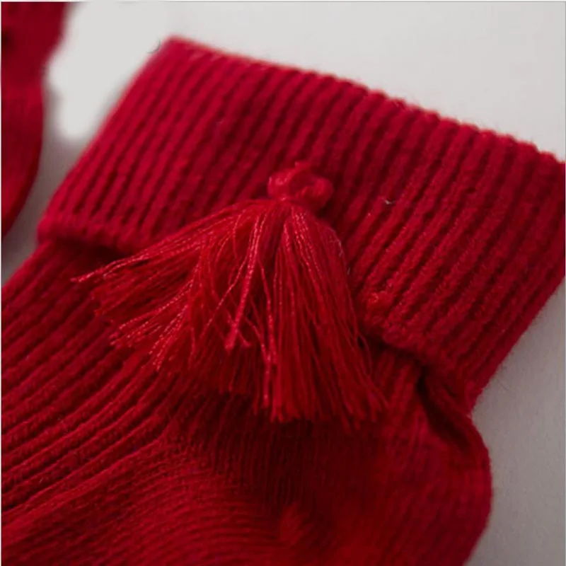 new sweet for Spring soft cotton Floor Childrens Socks Newborn Baby tassels |