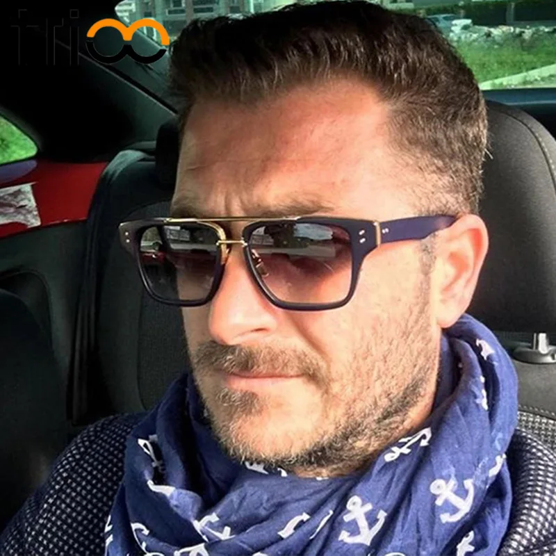 Очки солнцезащитные TRIOO Мужские квадратные крутые Роскошные брендовые