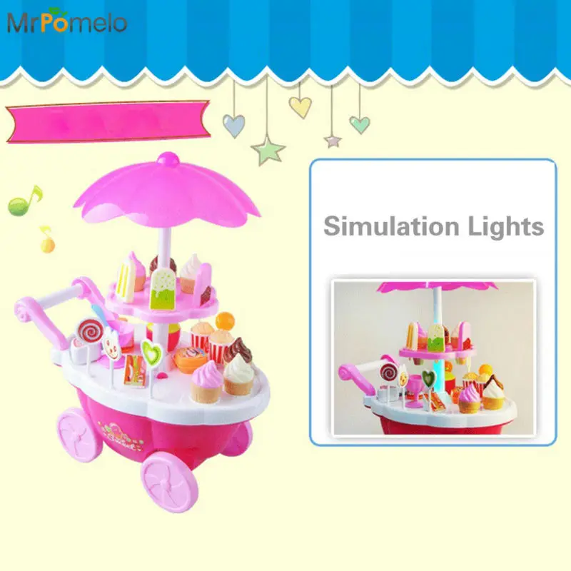 Мини-магазин MrPomelo для мороженого и конфет с подсветкой и звуковыми эффектами, игровой набор для девочек.