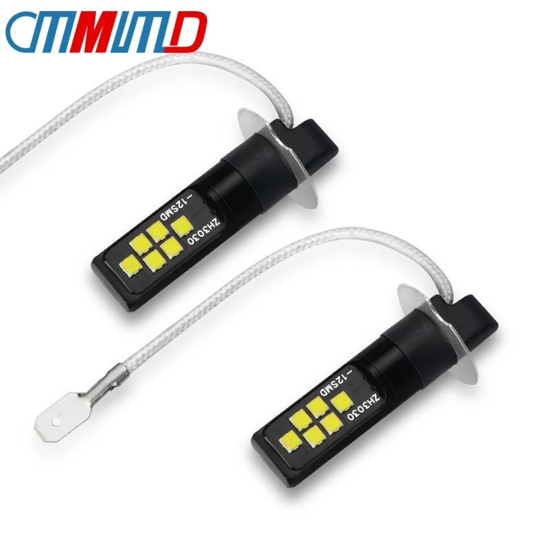 Автомобильный светодиодный светильник H3 2 шт. супер яркий противотуманный с